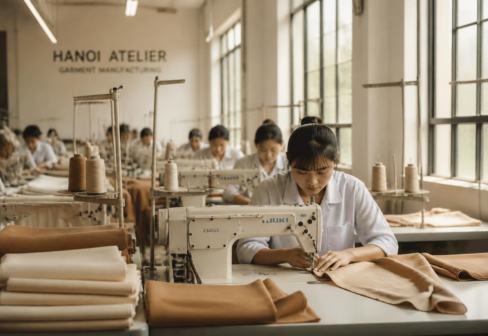 Sewing floor at the Tailor Haven garment factory in Vietnam